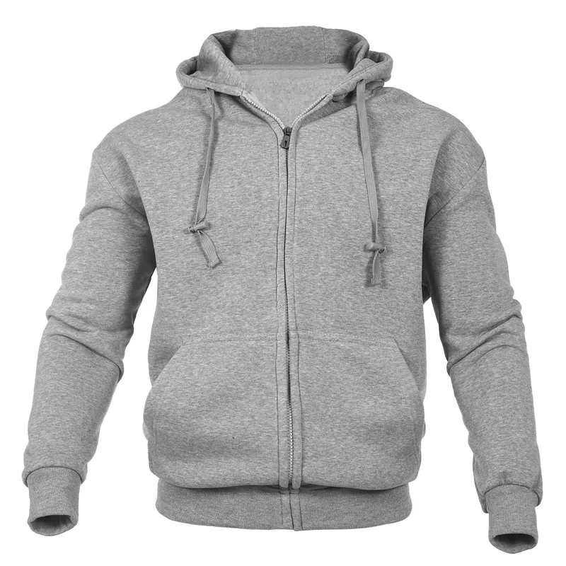 Buong zip hoodie ng kalalakihan