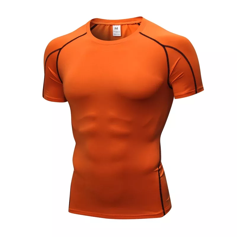Compression Shirt ng Maikling Manggas ng Lalaki